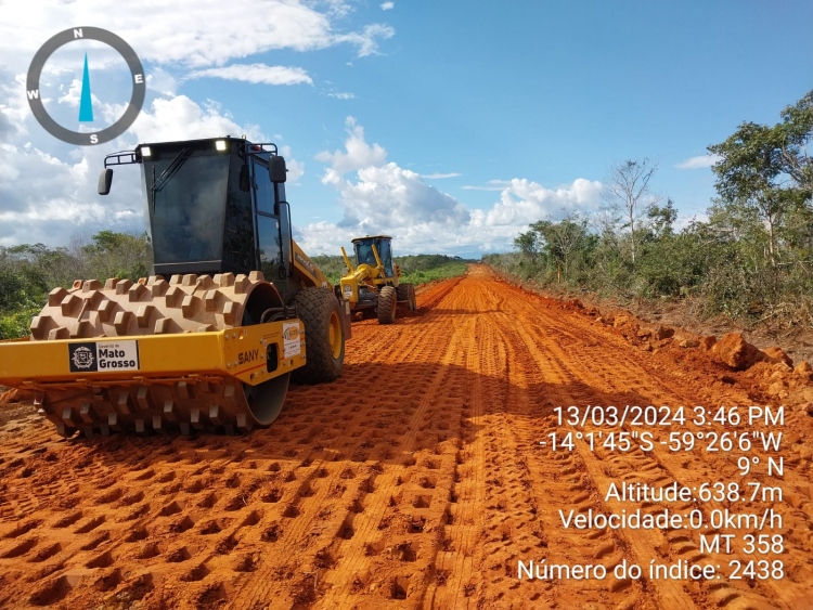 Cidesa em ação inicia a manutenção da rodovia 358 no município de Comodoro.