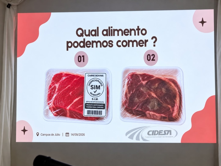 Alunos de Campos de J&uacute;lio participam de palestra educativa sobre seguran&ccedil;a dos alimentos